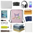 thumbnail image 2 of Kuromi And My Melody Drawstring Backpack Water Resistant String Bag Sackpack Cinch for Sports, Gym, Travel, Swimming, Yoga, Beach, 2 of 7