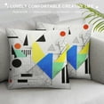 thumbnail image 3 of MLJA 80s 90s Memphis Throw Pillow Cover Memphis Geometric Pillowcase Retro Fashion Style Pillow Case Cushion Cover Abstract White Green Blue Cushion Case Cushion Case, 3 of 5