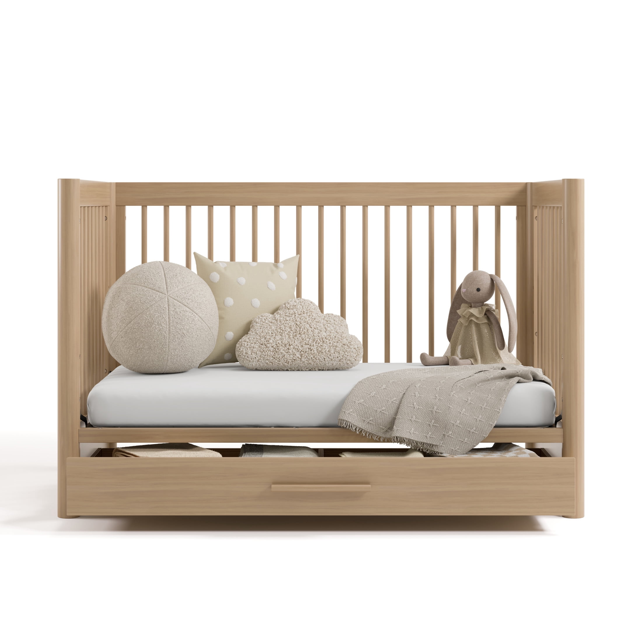 Art of Nursery by Storkcraft Malta 5-in-1 Convertible Crib with Drawer and Toddler Guardrail - Driftwood