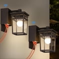 thumbnail image 1 of Luces de porche FANDBO LED GFCI, paquete de 2 unidades, del anochecer al amanecer, 1 of 8