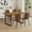 Dark Wood Table+4 Brown Chairs(Wider seat), variant on LUFTUT Dining Table Set for 6, Modern 55'' Dark Wood Dining Table and Fabric Dining Chairs Set of 6,Table and Chairs Set of 6,Ideal for Kitchen Dining Room