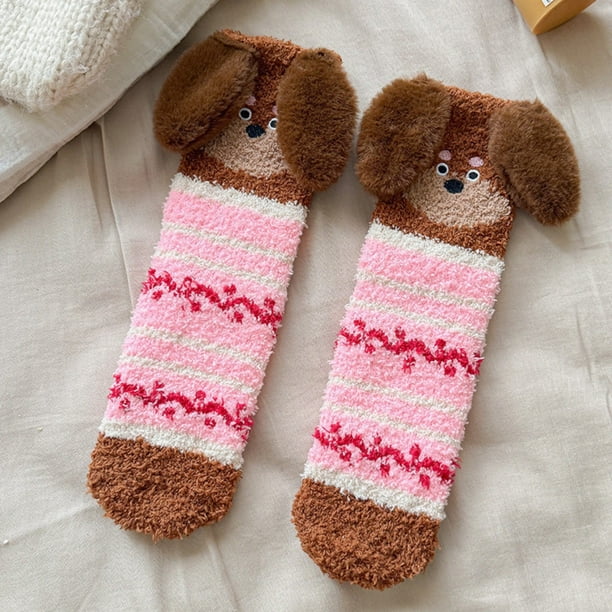 Calcetines de invierno para mujer, calcetines de tubo medio con forro polar para mayor calidez y protección contra el frío, calcetines de forro polar, calcetines de algodón para mujer