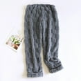 thumbnail image 2 of Jamicy Maternity Sleepwear Pants Maternity Fluffy Pajama Pants Belly Support Fuzzy Fleece Cozy Lounge Pants Winter Warm Pj Pants, 2 of 8