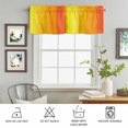 thumbnail image 6 of Kitchen Valances for Window, Ombre Orange Blue Stripe Light Filtering Rod Pocket Valance Curtain, Abstract Minimalist Style Short Curtains Window Topper for Bedroom Bathroom Living Room 42x12in, 6 of 9
