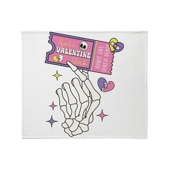 CafePress - Anti Valentine Club Coupon - Soft Fleece Throw Blanket, 50"x60" for All Ages