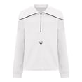 thumbnail image 6 of STETMN Women's Oversized Half Zip Up Sweatshirt Long Sleeve Drawstring Waist Soft Pullover Tops, 6 of 8