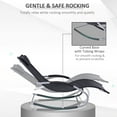 thumbnail image 4 of Outdoor Seating Outsunny Zero Gravity Rocking Chair Outdoor Chaise Lounge Chair Recliner Rocker with Detachable Pillow and Durable Weather-Fighting Fabric for Patio, Deck, Pool, Black,Garden Seating, 4 of 9