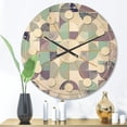 thumbnail image 2 of Designart 'Geometrical Retro Design XV' Mid-Century Modern Wood Wall Clock, 2 of 5