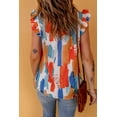 thumbnail image 3 of Women's Multicolor Printed Ruffle Flutter Sleeve Tank Top, 3 of 16