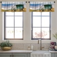 thumbnail image 4 of LALILO Kitchen Curtain Valance Beach Stand Rod Pocket Window Curtain 52"x 18" Set of 2, 4 of 6