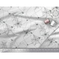 thumbnail image 3 of Soimoi White polyester Crepe Fabric Web & Spider Insects Print Sewing Fabric Yard 52 Inch Wide, 3 of 3