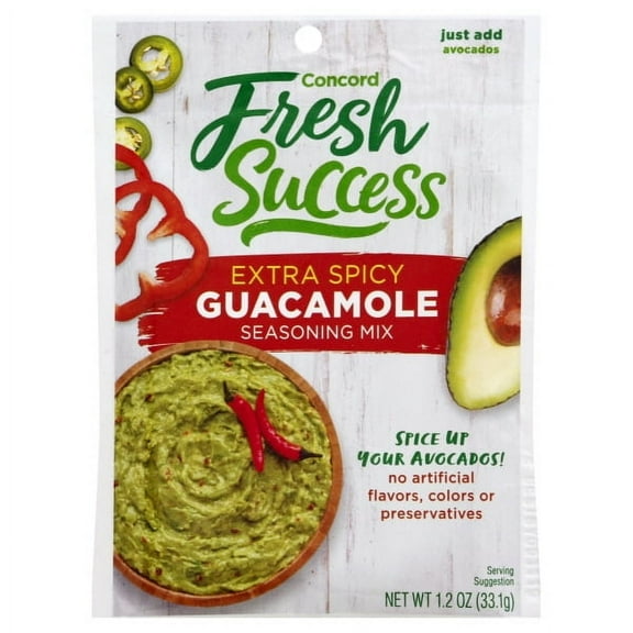 Concord Foods Guacamole Mix Extra Spicy, 1.2 oz