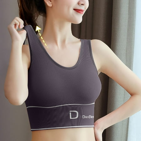 

Qepwscx Open Back Sports Bra Cross Back Sports Bra Beautiful Back Letter U-Shaped Sling Sports Yoga Vest Chest Pad Tube Without Steel Ring Wrapped Chest Underwear Clearance