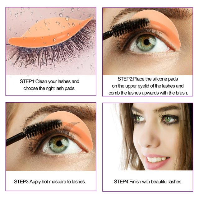 Wweixi 5pcs/set Lightweight Comfort Lash Lifting Rods Eye Beauty With Ease Easy Application Lash Lift Pads orange 1Set