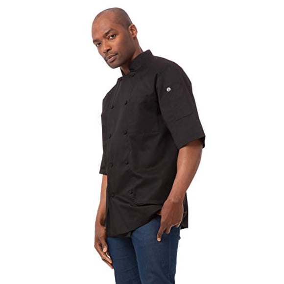 Chef Works Mens Montreal Cool Vent Chef Coat Black Small