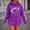 Purple, variant on Womens Sequin Hoodies Game Day Football Season Graphic Long Sleeve Sweatshirts 2025 Trendy Loose Fit Pullover Blouses Gold M