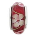 thumbnail image 3 of Reflection Beads Sterling Silver Reflections Red Floral Hand-blown Glass Bead, 3 of 4