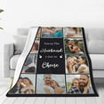 thumbnail image 3 of Custom Blanket with Photos Text, Personalized Photo Blankets and Throws, Personalized Gifts with Pictures for Boyfriend Sister,Customized Gifts for Couples Friends on Birthday Valentines Day, 3 of 6