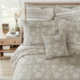 thumbnail image 4 of Levtex Home - Adare Taupe Duvet Cover Set - King Duvet Cover + Two King Pillow Cases - Bordered Floral - Taupe Grey and Cream - Duvet Cover (106 x 94in.) and Pillow Case (36 x 20in. ) - Cotton, 4 of 8