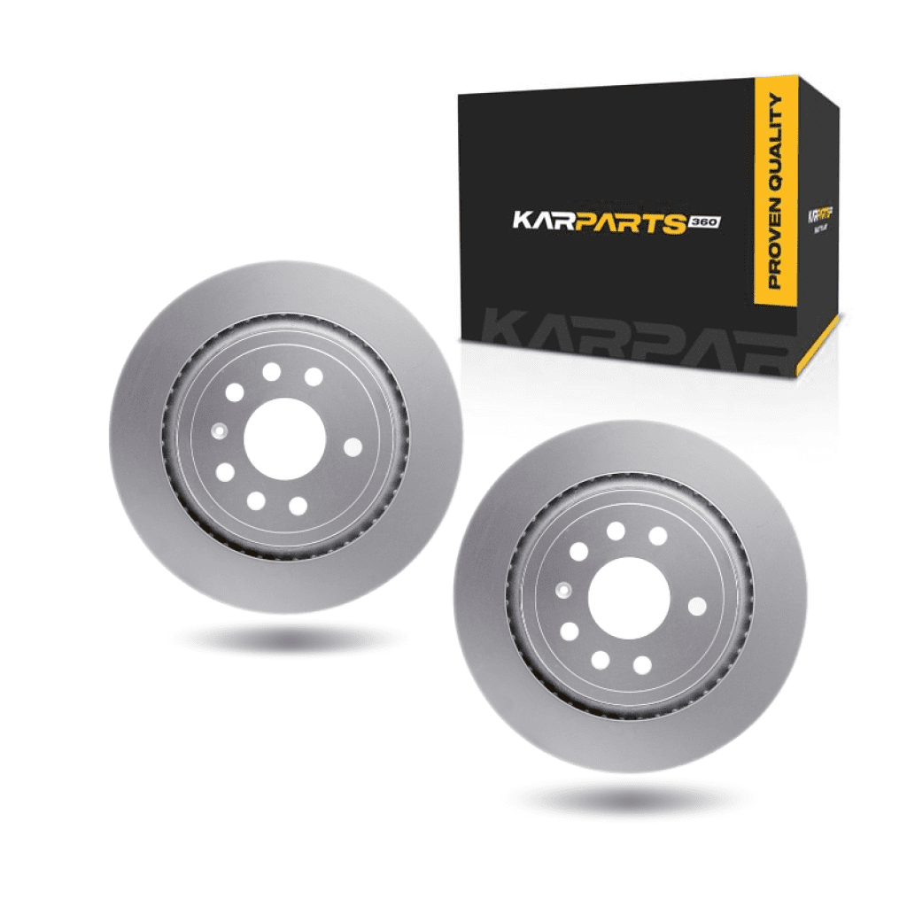 KarParts360 For Chevy Vectra 2003 04 05 06 07 2008 Brake Rotors Rear | Cast Iron Material | 1-Piece Rotor Construction | Plain Style