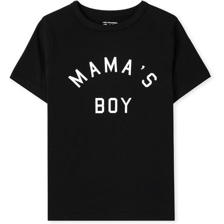 JOY The Children's Place unisex baby Mama's Boy Short Sleeve Graphic T Shirt