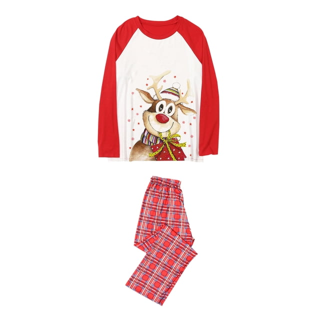 Ropa de dormir para padres e hijos con blusas a rayas y pantalones de casa a cuadros Nituyy YX0928-QZ14930A2