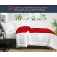 thumbnail image 2 of SGI Queen Contrast Comforter Set Microfiber Fill 3 Piece Blood Red, 2 of 5