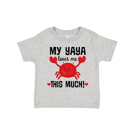 

Inktastic Yaya Loves Me Grandson Boys or Girls Toddler T-Shirt