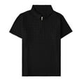 thumbnail image 4 of RMGVDSD Mens Polo Shirts Men's Casual Zipper Polo Shirts Regular Fit Short Sleeve Knitting Shirts Slim Fit Stretchy Golf Shirts Soft Stretchy Polo Shirts, 4 of 4
