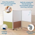 thumbnail image 5 of ECR4Kids Mobile Dry-Erase and Flannel Split Room Divider, 3-Panel, School Supplies, Earthtone, 5 of 9