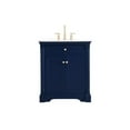 thumbnail image 3 of Elegant Decor Clarence 30" Solid Wood and Metal Single Bathroom Vanity in Blue, 3 of 8