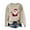 Beige, variant on Zhanying Cute Christmas for Women Jacquard Winter Style Holiday Sweater Cute and Cozy Holiday Sweater for Women