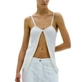 thumbnail image 2 of KelaJuan Women Knit Top, Sleeveless Backless Solid Slit Summer Camisole Clubwear for Party, 2 of 6
