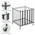 thumbnail image 3 of mDesign Metal Rolling Sports Equipment Storage Holder Rack, 4 Wheels - Dark Gray, 3 of 5