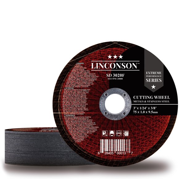 LINCONSON 50 Pack 3 Inch Cut Off Wheel for Metal & Stainless Steel Used On Angle Grinder 3”x1/24”x 3/8" Flat Disc (SD 3020F)