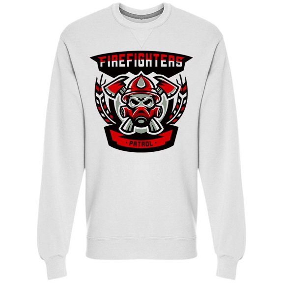 Mask Gas, Helmet And Axes Sweatshirt Men -Image by Shutterstock, Male 3X-Large