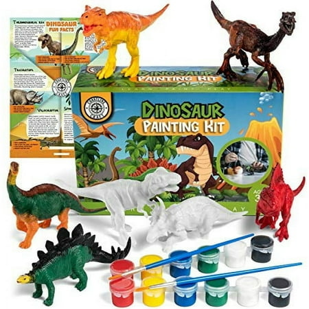 Coastline Craft Dinosaur Painting Kit - Paint Your Own Dinosaur Toys, Educational Arts & Crafts for Kids 2-6