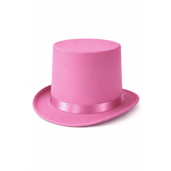 Adult's Pink Felt Top Hat Costume Accessory