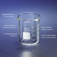 thumbnail image 2 of Vaso de vidrio Pyrex Griffin Low Form, 1 litro (2 paquetes), laboratorio de química, 2 of 8