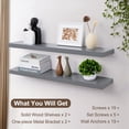 thumbnail image 5 of Axeman 36 Inch Solid Wood Wall Shelves Set of 2, Modern Floating Shelves for Wall Storage, 5 of 5