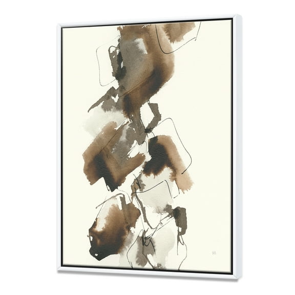 Designart ' Gold Glam Squares I ' Modern & Contemporary Framed Canvas