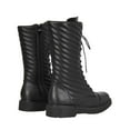 thumbnail image 2 of XY London Womens Meadow Flat Combat Boots, 2 of 5