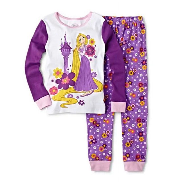 Pijamas con diseño de animales para niños, pijamas de frutas para bebés, ropa de dormir de manga larga, conjunto de ropa para niños, otoño e invierno, 2 piezas