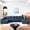 Blue, variant on Vanress 125 Inch Modular Cloud Couch Sectional Sofa for Living Room, Modern Corduroy Boneless Couch, Upholstered Deep Seat U Shape Sofas Couches, No Assembly Required, Black