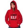 thumbnail image 3 of Xmas Chief Elf Officer Santa Helper Unisex Plus Fleece Graphic Hoodie Brisco Brands 2X, 3 of 5