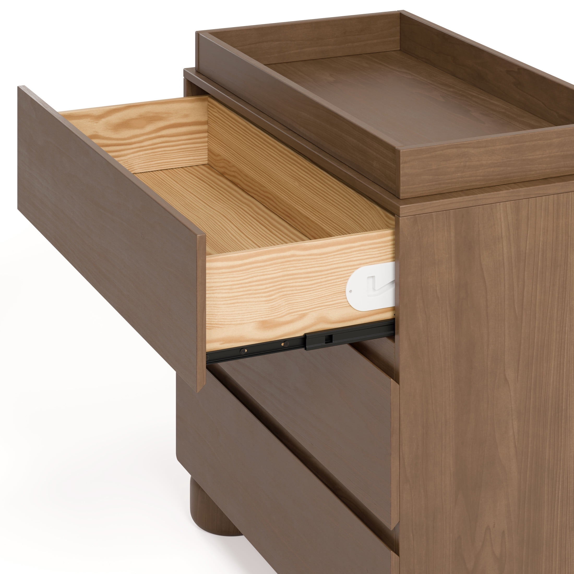 Art of Nursery by Storkcraft Sorrento 3 Drawer Chest with Changing Topper - Hazelnut