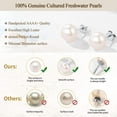 thumbnail image 6 of ChicSilver 6mm Sterling Silver Handpicked AAA+ Quality Freshwater Cultured Stud Pearl Earrings for Women, 6 of 9