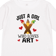 thumbnail image 4 of Inktastic Artist Just a Girl Who Loves Art Girls Long Sleeve Toddler T-Shirt, 4 of 5