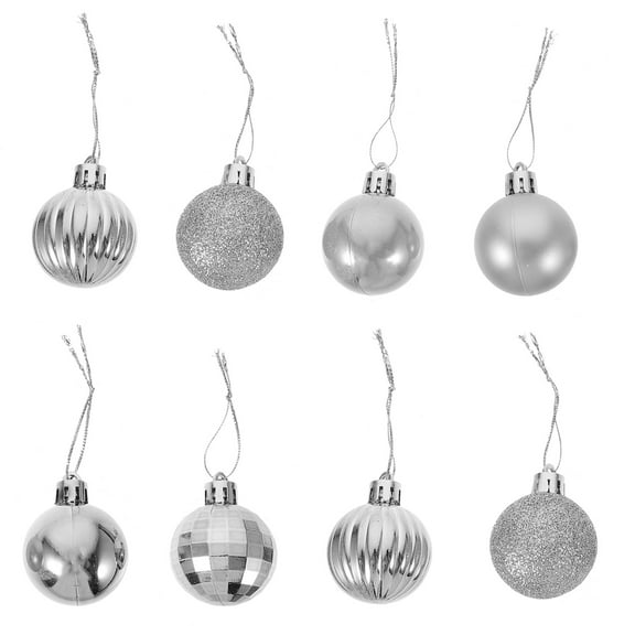 PAMINGONO Christmas Ball Ornaments 36Pcs Silver Gold Round PVC for Outdoor Decor