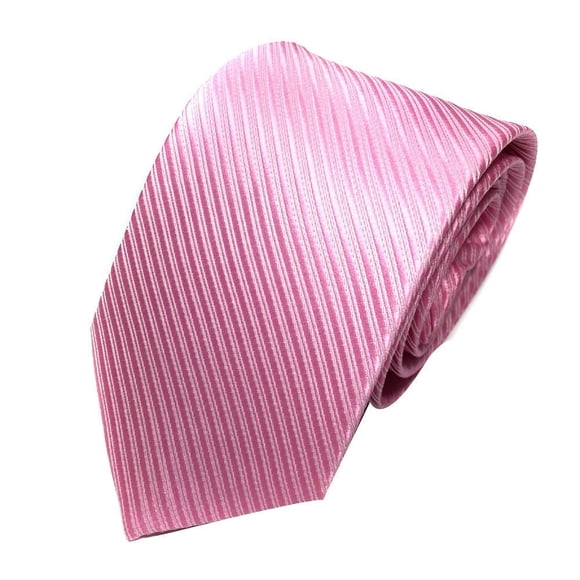Hontri Ties for Men on Sale, Men's Classic Jacquard Woven Striped Tie Men's Tie Party Wedding Tie Neck Ties Mens Pink
